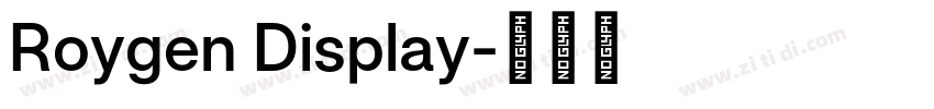 Roygen Display字体转换